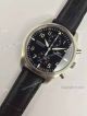 Fake Swiss IWC Schaffhausen Watch SS Black Dial  (2)_th.jpg